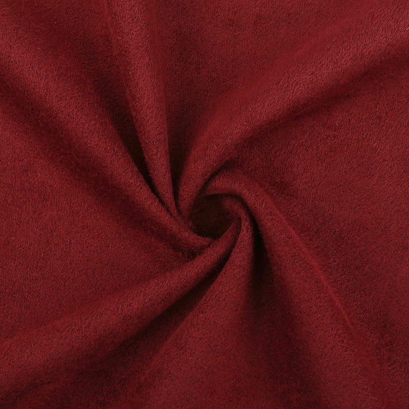 Tissu tricoté en faux suède 100 % polyester pour vêtements.